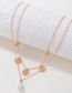 Fashion Gold Alloy Geometric Disc Pearl Fringe Necklace