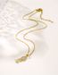 Fashion Gold Stainless Steel Zirconium Ice Cream Necklace