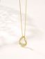 Fashion Gold Titanium Steel Set Zirconium Geometric Irregular Necklace