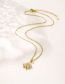 Fashion Gold Titanium Diamond Maple Leaf Necklace