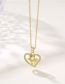 Fashion Gold Titanium Steel Diamond Pentagram Love Letter Necklace