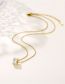 Fashion Gold Titanium Steel Inlaid Zirconium Waist Necklace