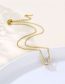 Fashion Gold Titanium Steel Inlaid Zirconium Waist Necklace