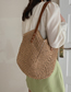Fashion Khaki Open Woven Large-capacity Shoulder Bag