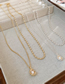 Fashion Gold Color-necklace Pearl Beaded Double Necklace
