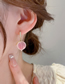 Fashion Ear Buckle - Pink (real Gold Color Plating) Brass And Zirconium Peach Earrings