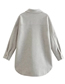 Fashion Grey Tweed-breasted Lapel Cardigan