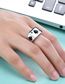 Fashion Steel Color Titanium Spade Playing Card Ring