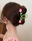 Fashion Grab Clip - Pink (double Flower) Alloy Tulip Grip