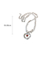 Fashion Necklace - Transparent Geometric Diamond Heart Crystal Necklace