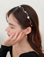 Fashion Headband - Black Pearl And Diamond Wavy Headband