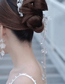 Fashion Duckbill Clip-transparent Color Geometric Crystal Extra Long Fringe Hair Clip