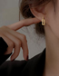 Fashion Gold Color Alloy Geometric Square Stud Earrings