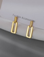 Fashion Gold Color Alloy Geometric Square Stud Earrings