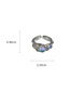 Fashion 2# Ring-silver Color Style 2 Crinkle Moonlight Open Ring