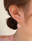 Fashion Ear Buckles - Pink Copper Inlaid Zirconium Peach Stud Earrings