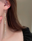 Fashion Ear Hook - Gold Color Brass Diamond Tassel Drop Earrings