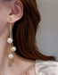 Fashion Gold Color Geometric Pearl Tassel Drop Earrings