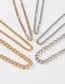 Fashion Silver Color Alloy Diamond Claw Chain Thick Chain Multilayer Necklace