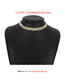 Fashion Gold Color Alloy Row Diamond Choker Necklace