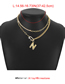 Fashion Gold Color Alloy Diamond Alphabet Claw Chain Necklace