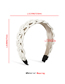 Fashion White Leather Twist Braided Headband