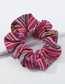 Fashion Rose Red Cotton And Linen Striped Crinkled Hair Rope