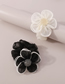 Fashion Black Organza Diamond Pearl Flower Headband