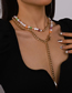 Fashion Gold Color + Color Pearl Beaded Chain Joined Waist Chain
