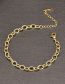 Fashion Gold Color Titanium Steel Geometric Chain Bracelet
