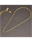 Fashion Gold Color Titanium Steel Gold Plated Geometric Box Chain Necklace