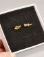 Fashion Gold Color Titanium Gold Plated Knot Stud Earrings