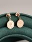 Fashion Rose Gold Color Titanium Steel Gold Plated Portrait Medal Stud Earrings