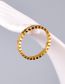 Fashion Gold Color Titanium Steel Honeycomb Ring