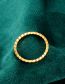 Fashion Gold Color Titanium Steel Honeycomb Ring