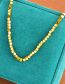Fashion Gold Color Titanium Geometric Fragmented Silver Beaded Necklace
