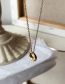 Fashion Gold Color Titanium Steel Gold Plated Donut Necklace