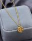 Fashion Gold Color Titanium Steel Gold Plated Lucky Necklace