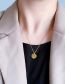 Fashion Gold Color Titanium Steel Gold Plated Lucky Necklace
