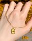 Fashion Gold Color Titanium Butterfly Square Necklace