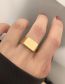 Fashion Gold Color Titanium Steel Gold Plated Geometric Ring