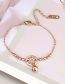 Fashion Rose Gold Color Copper Coin Multi-beads Beaded Bracelet
