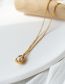 Fashion Gold Color Titanium Steel Pea Pearl Necklace