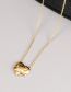 Fashion Gold Color Titanium Steel Gold Plated Love Hug Necklace