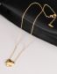 Fashion Gold Color Titanium Steel Gold Plated Love Hug Necklace