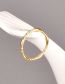 Fashion Gold Color Titanium Steel Gold Plated Wavy Bamboo Ring