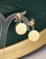 Fashion Gold Color Titanium Steel Happy Word Earrings