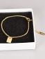 Fashion Gold Color Titanium Monogram Snake Bone Chain Bracelet