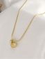 Fashion Gold Color Titanium Frosted Solid Ball Necklace