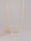 Fashion Gold Color Titanium Embossed Bare Chain Necklace